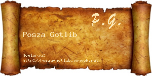 Posza Gotlib névjegykártya